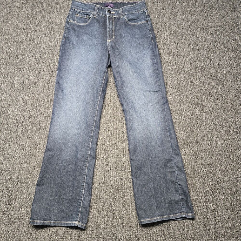 NYDJ Slim Fit Jeans Women’s 6P Dark Wash Stretch Denim Lift Tuck USA Made Petite
